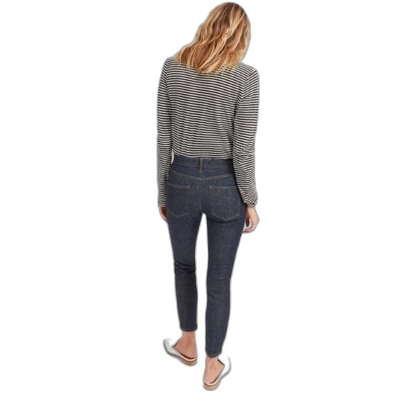 EVERLANE Mid Rise Skinny Ankle Jean 26 Dark Indigo - Picture 2 of 8